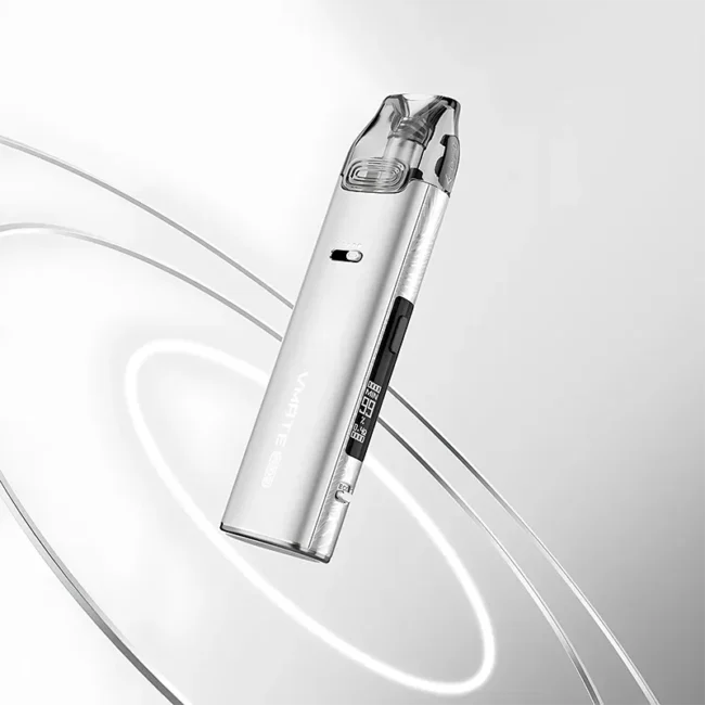 voopoo-vmate-pro-2-glacial-silver-zinc-alloy VOOPOO VMATE PRO 2 (專業版) 智能小煙主機 | 1500mAh & ECO節能模式 - 頂部注油