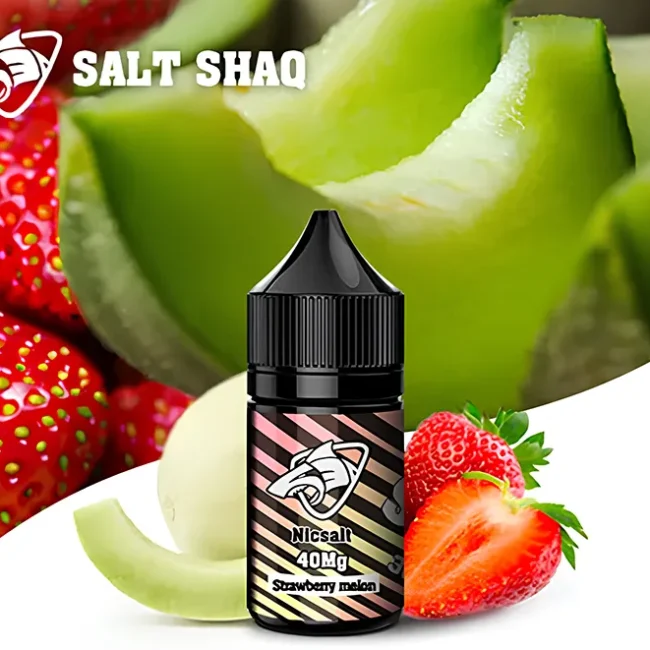 SALT SHAQ 鯊克 - 草莓甜瓜 Strawberry Melon (30ml) | 雙重甜蜜 瓜果香 | 40mg 丁鹽 濃郁口感