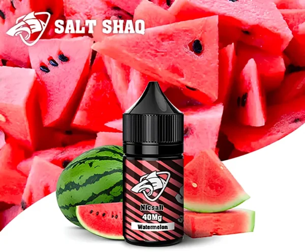 SALT SHAQ 鯊克 - 西瓜 Watermelon (30ml) | 沙瓤口感 Lush Ice | 40mg 丁鹽 夏日解暑神器