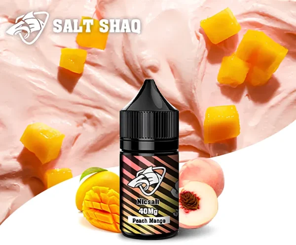 【SALT SHAQ 鯊克】芒芒冰桃 Mango Peach 丁鹽煙油 (40mg/30ml)｜熱帶芒果水蜜桃