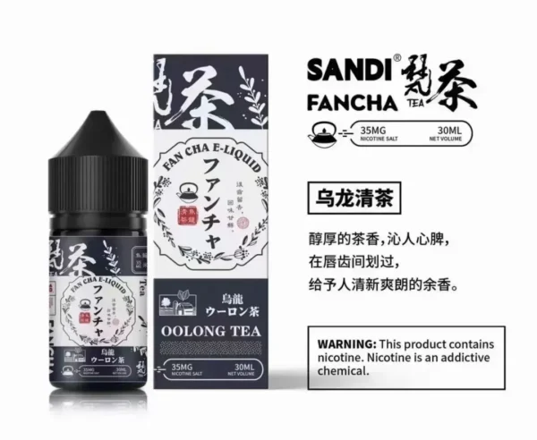 日本 SANDI FANCHA 梵茶煙油 (30mL) | 35mg 擬真茶香 & 低甜口感 (鐵觀音/碧螺春)
