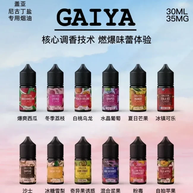 GAIYA 蓋亞煙油 (30ml) | 35mg 柔順高 VG 丁鹽 | 新手友好現貨